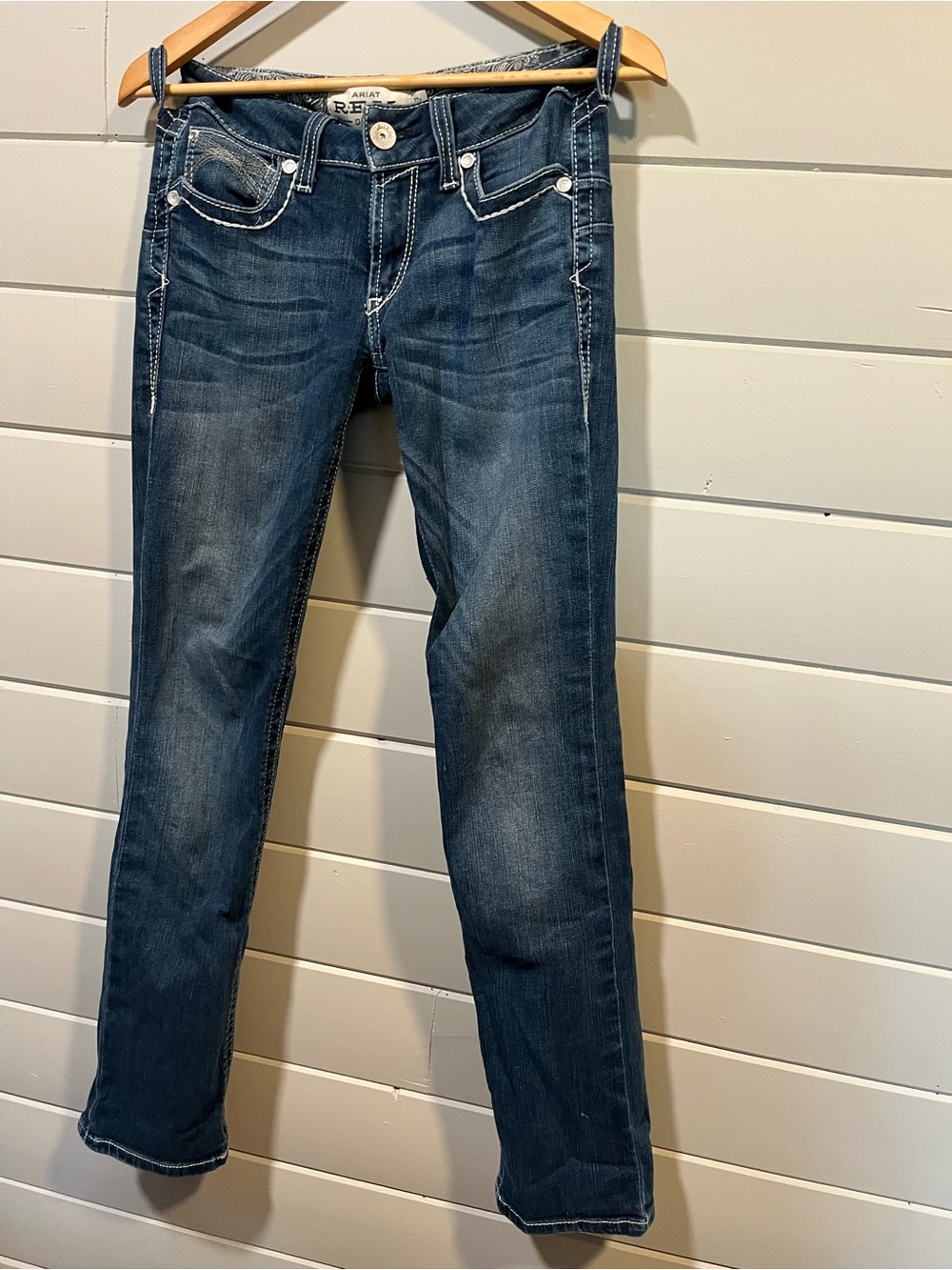 Ariat Women's Straight Leg Jeans in Dark Wash Blue